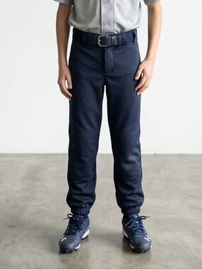 Mizuno Kids Black Baseball Pants with Elastic Ankles